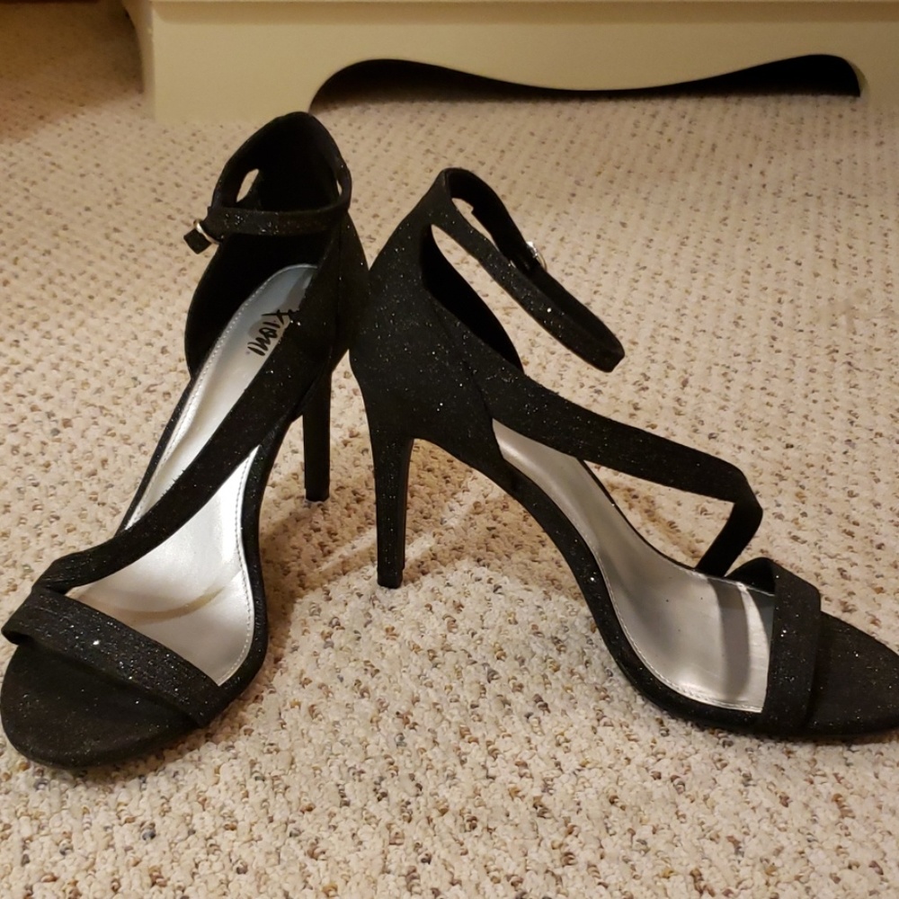 Black Sparkle Heels